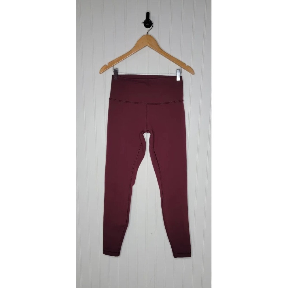 Lululemon Wunder Under Women's Size 8 High-Rise Leggings‎ 27" Inseam Maroon
